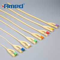 Catéter de foley de látex de 2 vías con recubrimiento de silicona 