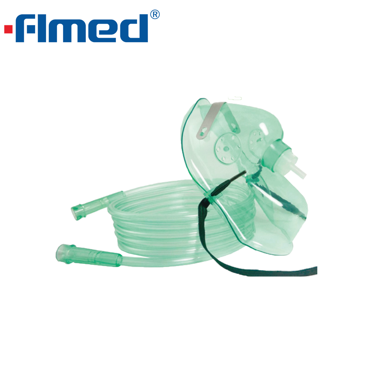 Máscara de oxígeno médico desechable con tubo