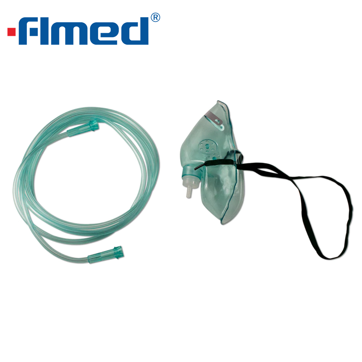 Máscara de oxígeno médico desechable con tubo